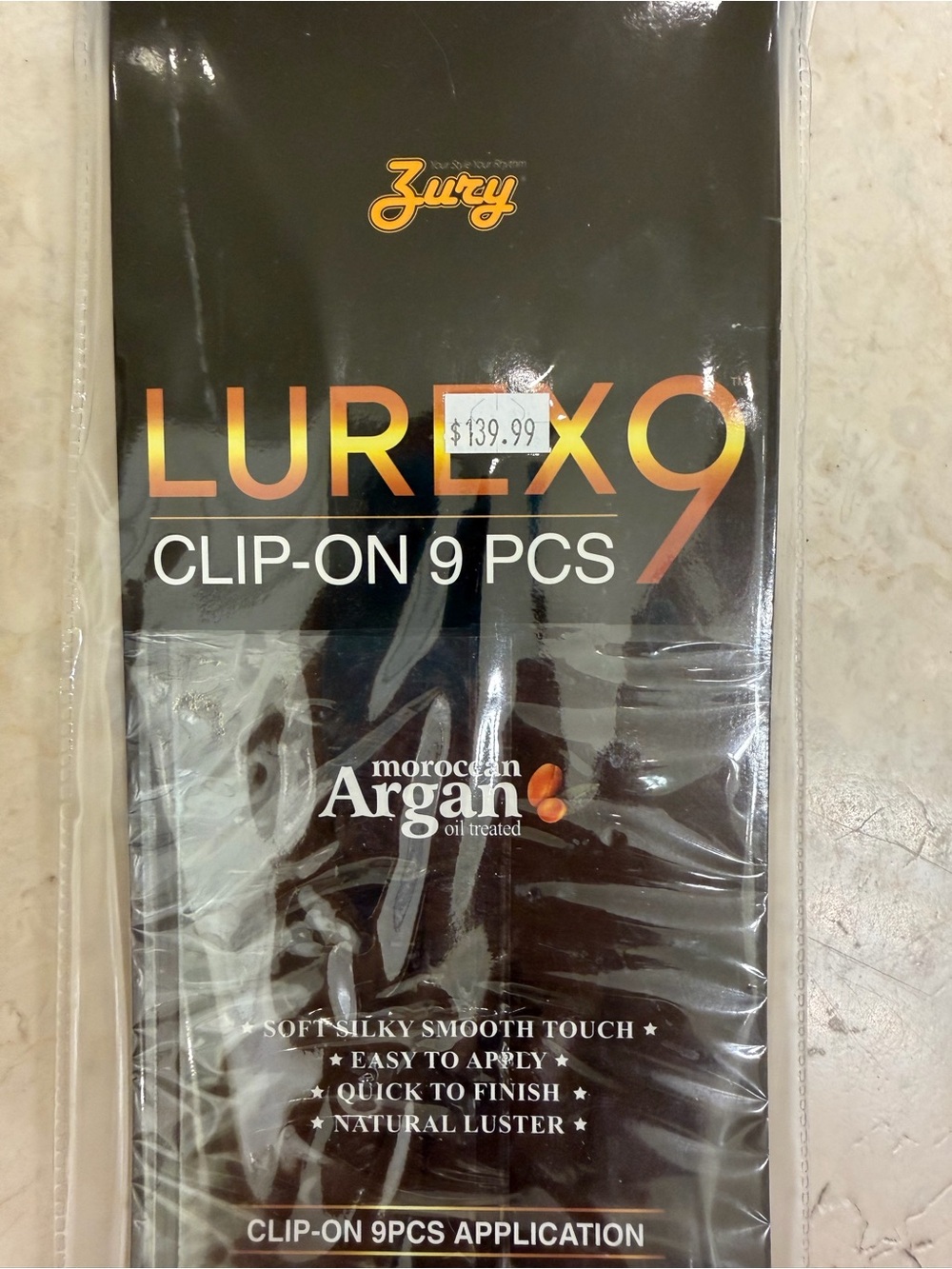 Lurex 9 Clip-On Remy human hair Extensions 18 inch (Brand New)